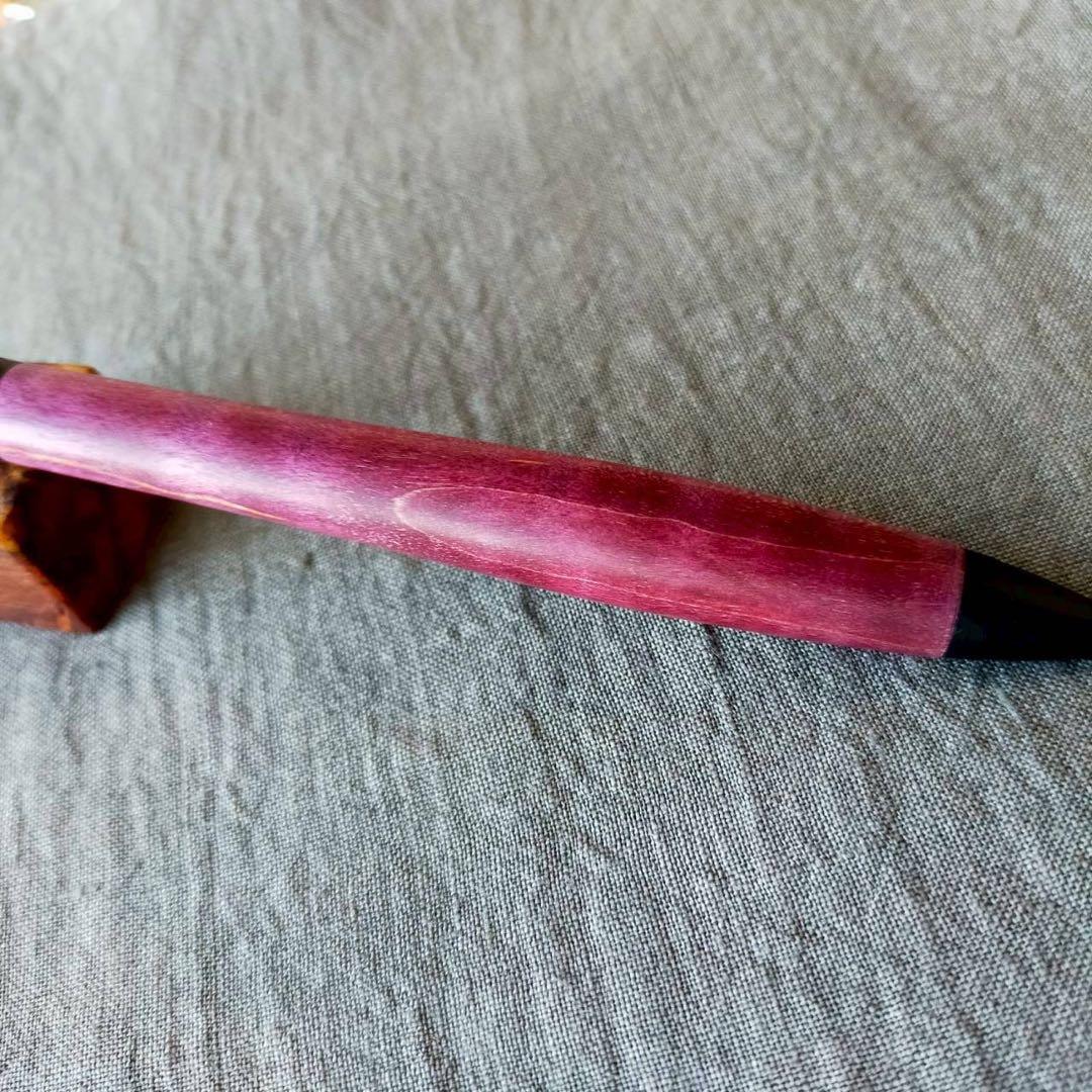 【紫】　スタビライズドウッド　ハンドメイド　木軸シャープペン　0.5mm
