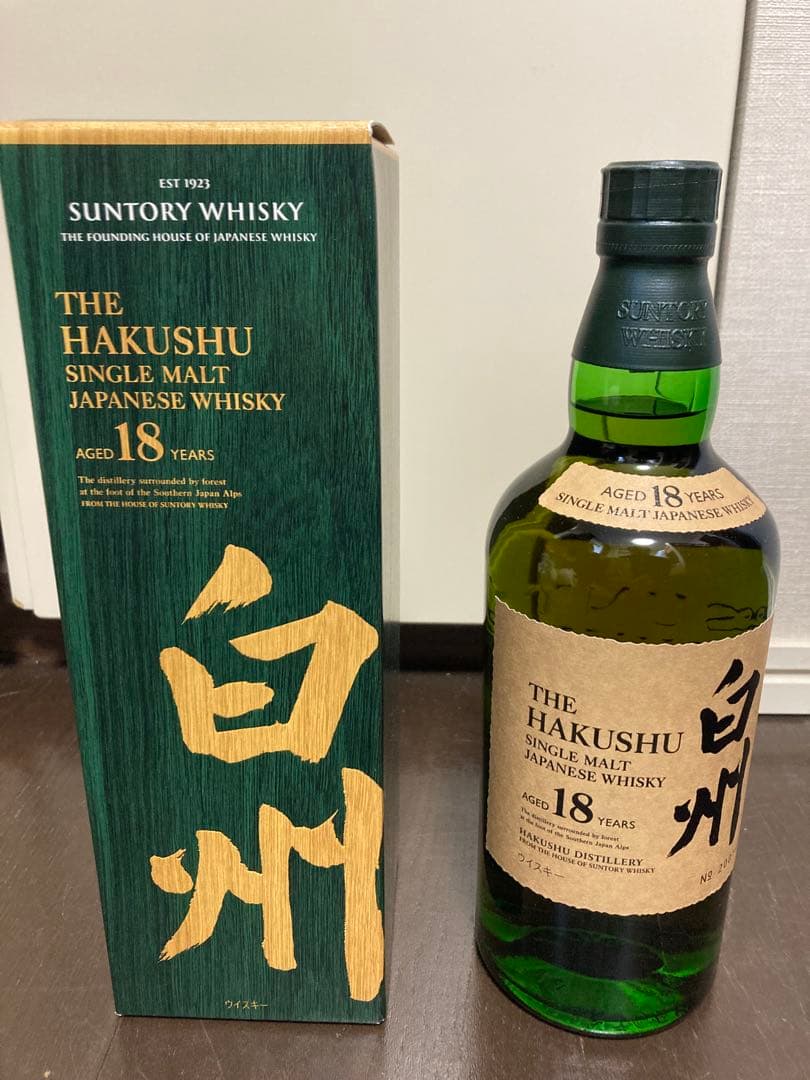 サントリー 白州 18年 カートン付 ウイスキー