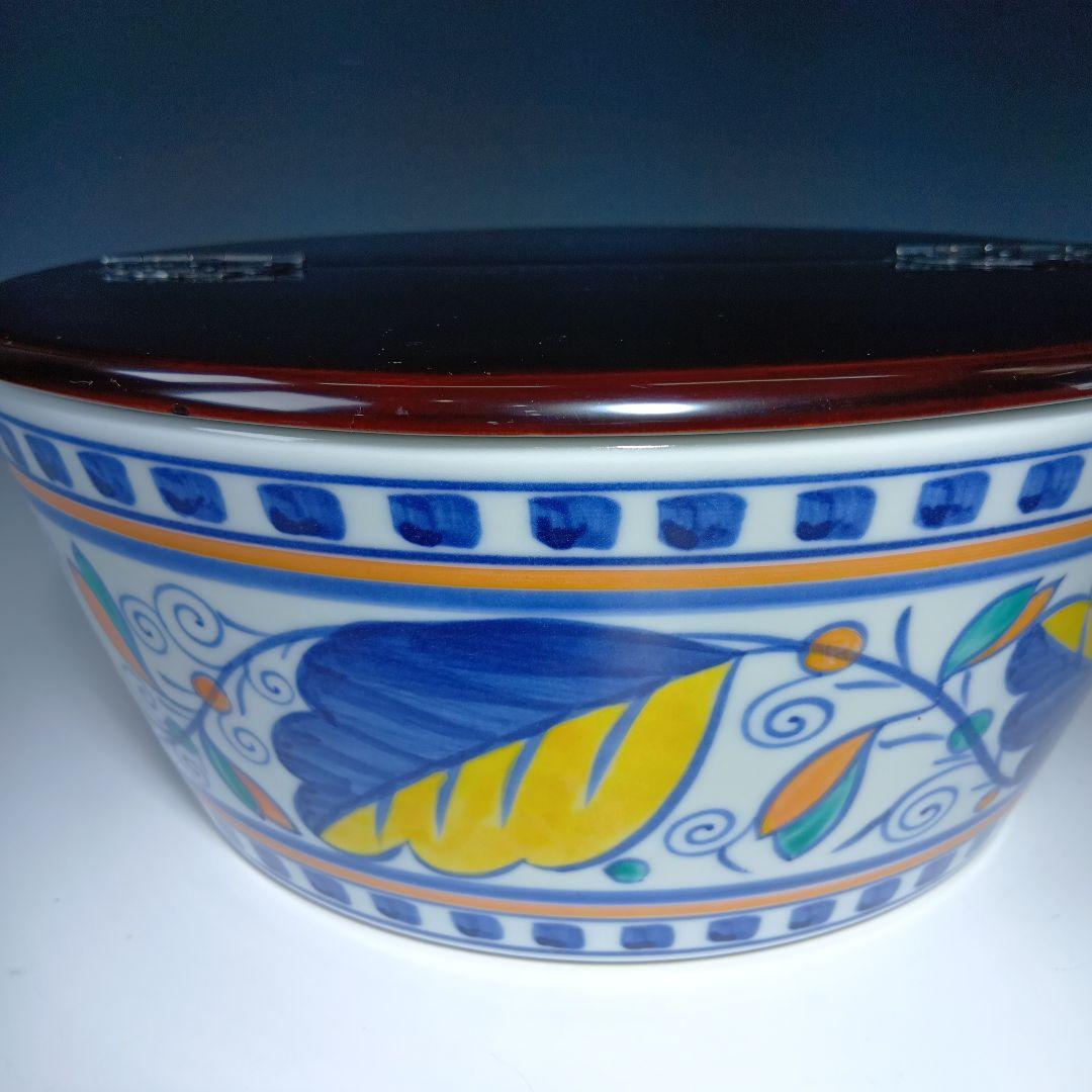 値下げ茶道具　平安景雲造　紅毛写　平水指　　 漆蓋付　共箱