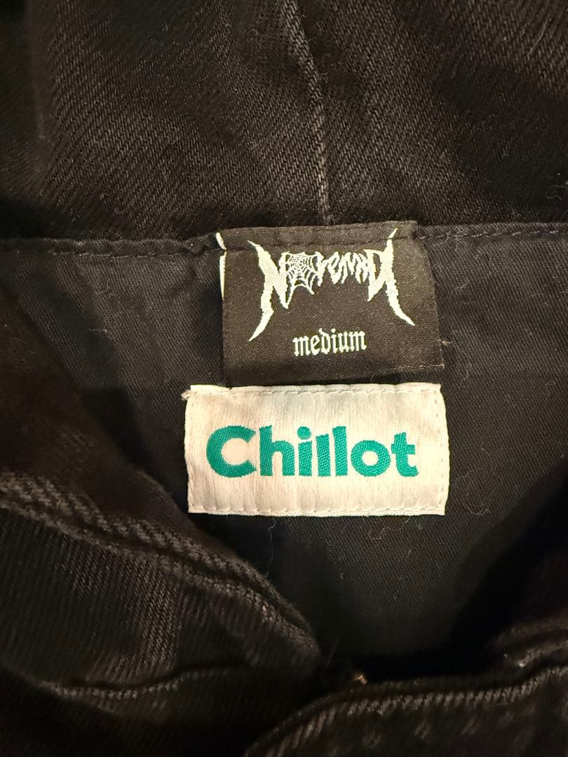 NOREMID スパイダーウェブフード ブラックジャケット M pop up限定