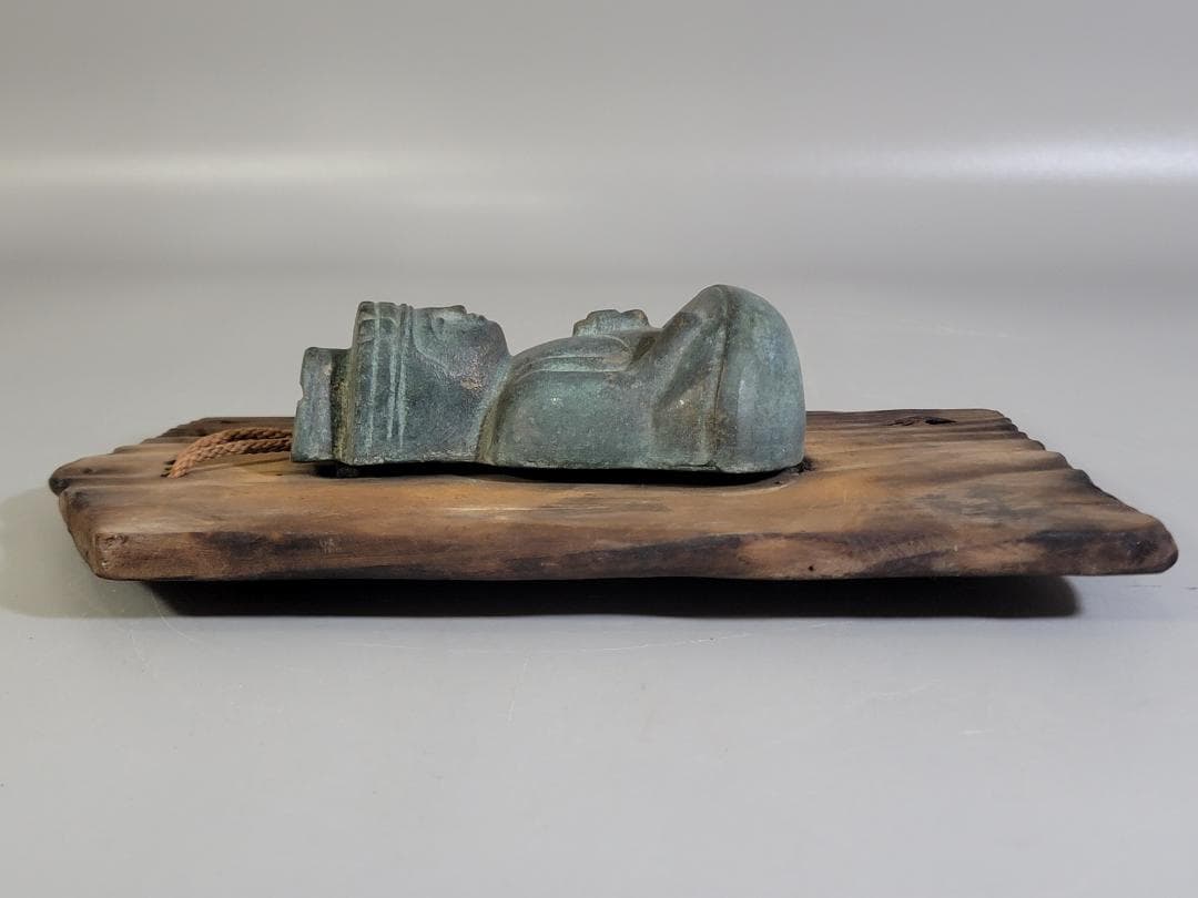 仏教美術 掛仏 銅製 木製台付 DT428