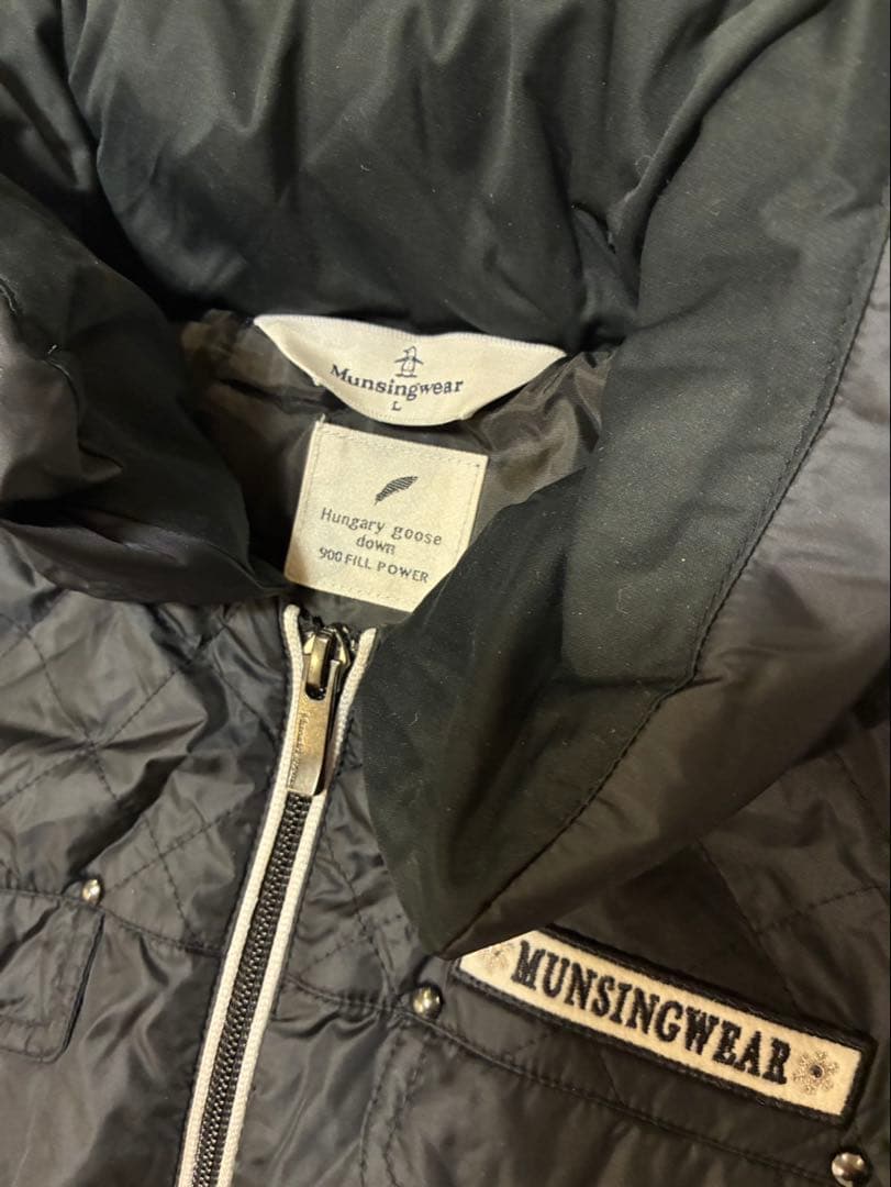 Munsingwear ダウンベスト 黒　ゴルフ