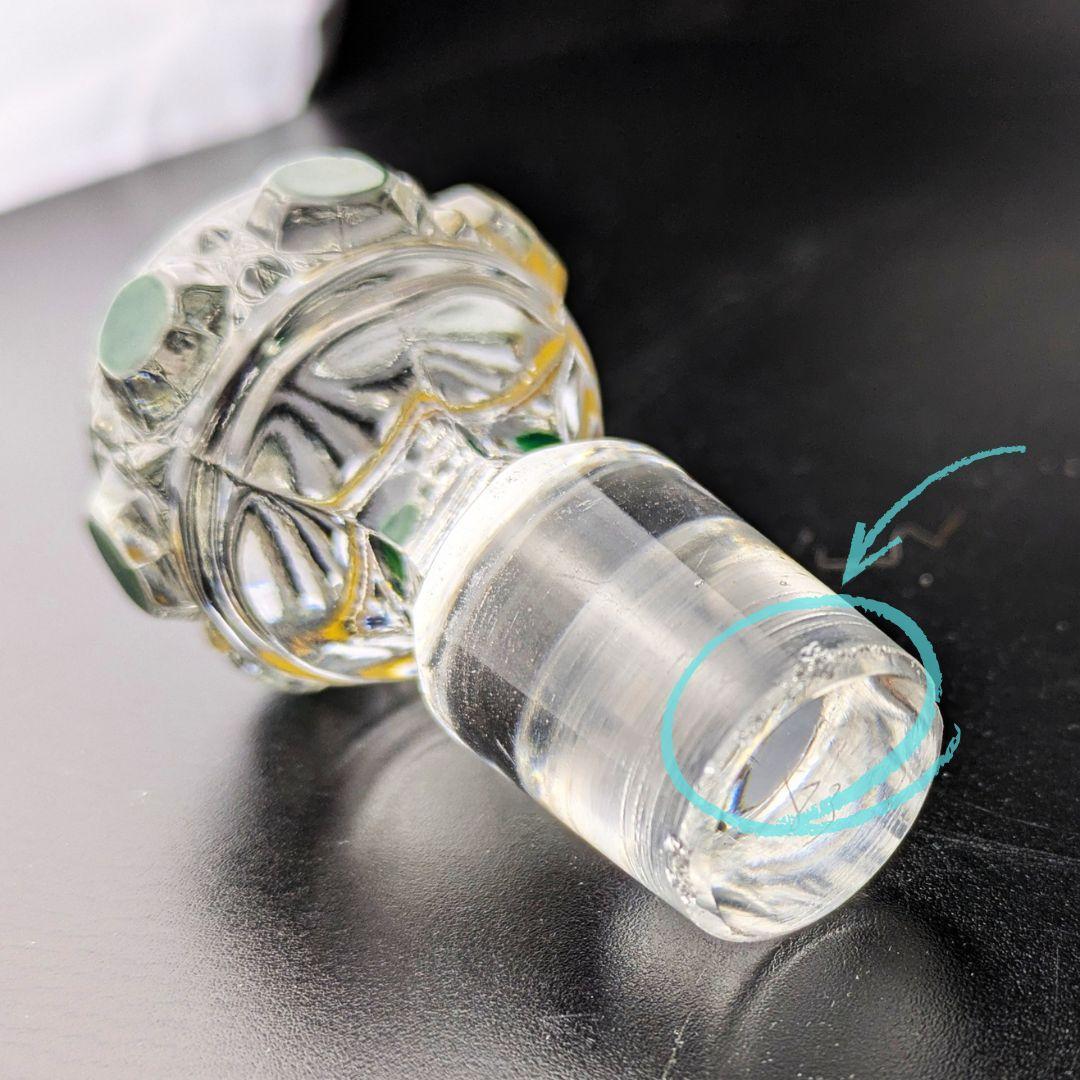 オールドバカラ ディアマン 中型香水瓶 グリーン＆金彩 BACCARAT