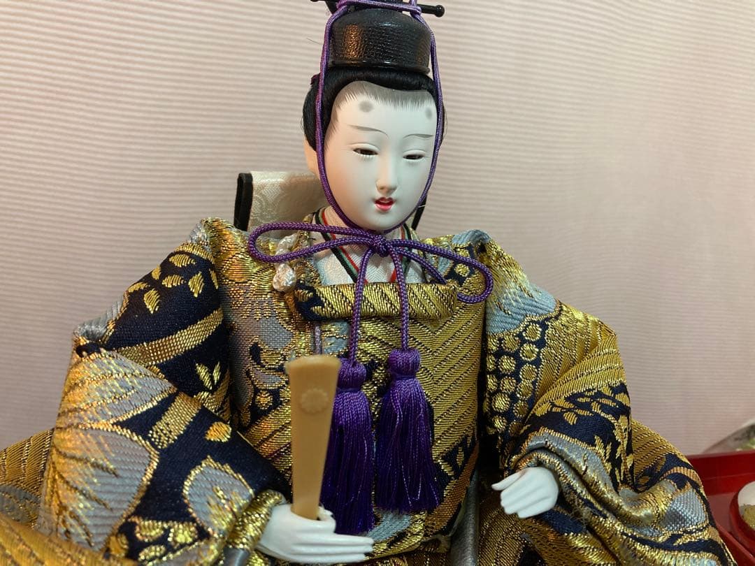 雛人形セット 桜の花と提灯付き