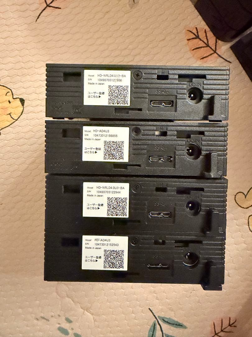 BUFFALO HD-AD3U 4個セット 外付けハードディスク