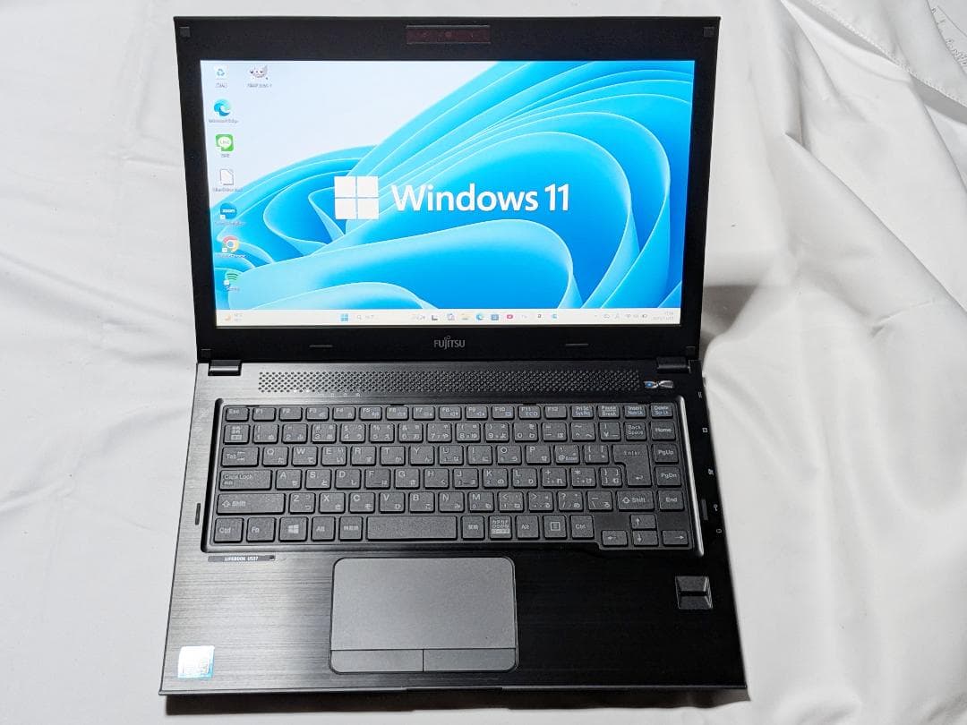 【美品】富士通　軽量、8G/256GB、オフィス、テレワーク可、バッテリー元気