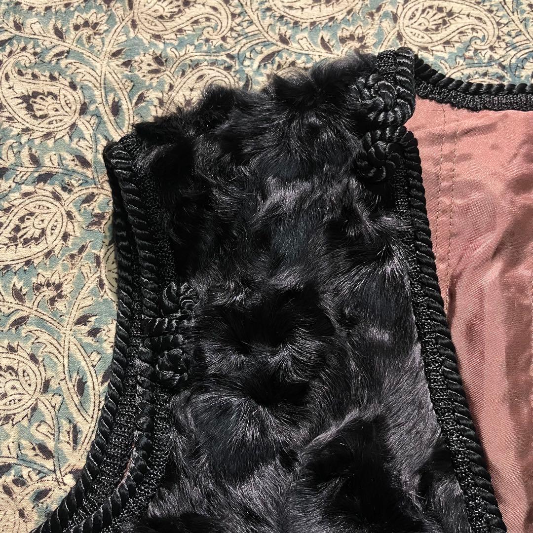 60’s カラクール 毛皮 リアルファー ベスト ビンテージ ブラック 50's