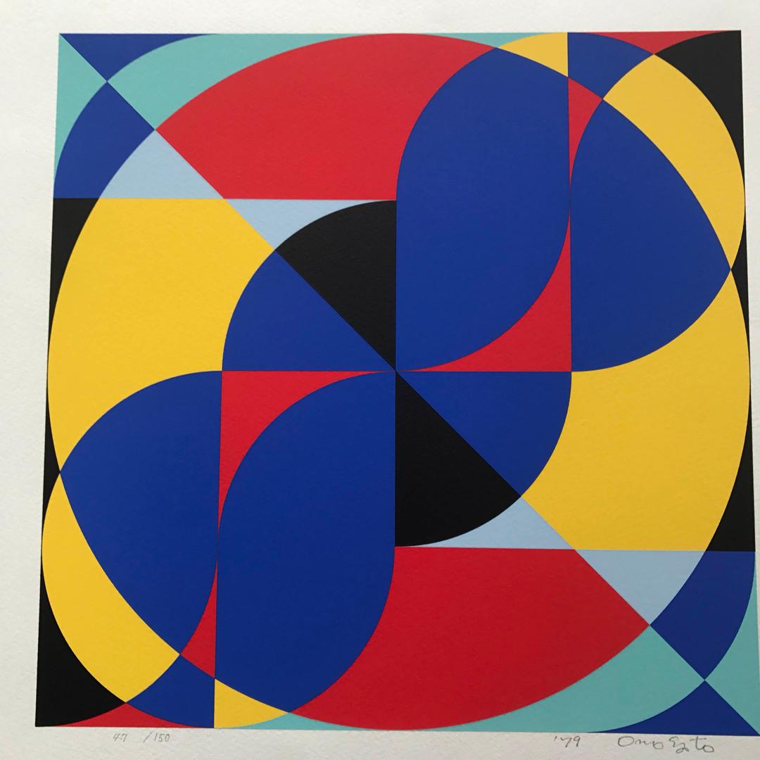 ★オノサトトシノブ「silk-103 シルク103」シルクスクリーン1979年