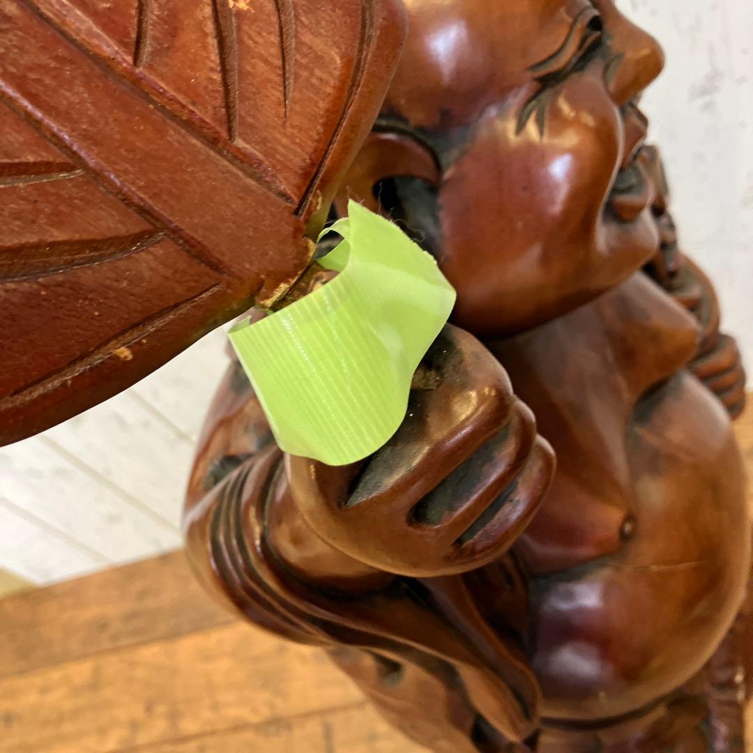 昭和レトロ 木製 木彫り 七福神 大黒天 大黒様 置物 オブジェ インテリア