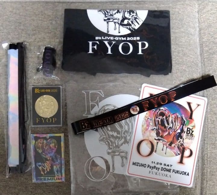 B'z プレミアム席　グッズセット　メモリアルプレート◆銀テープ付き