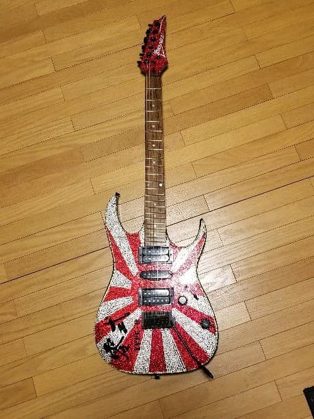 Ibanez GRX 日章旗 零式改　スワロフスキーギター
