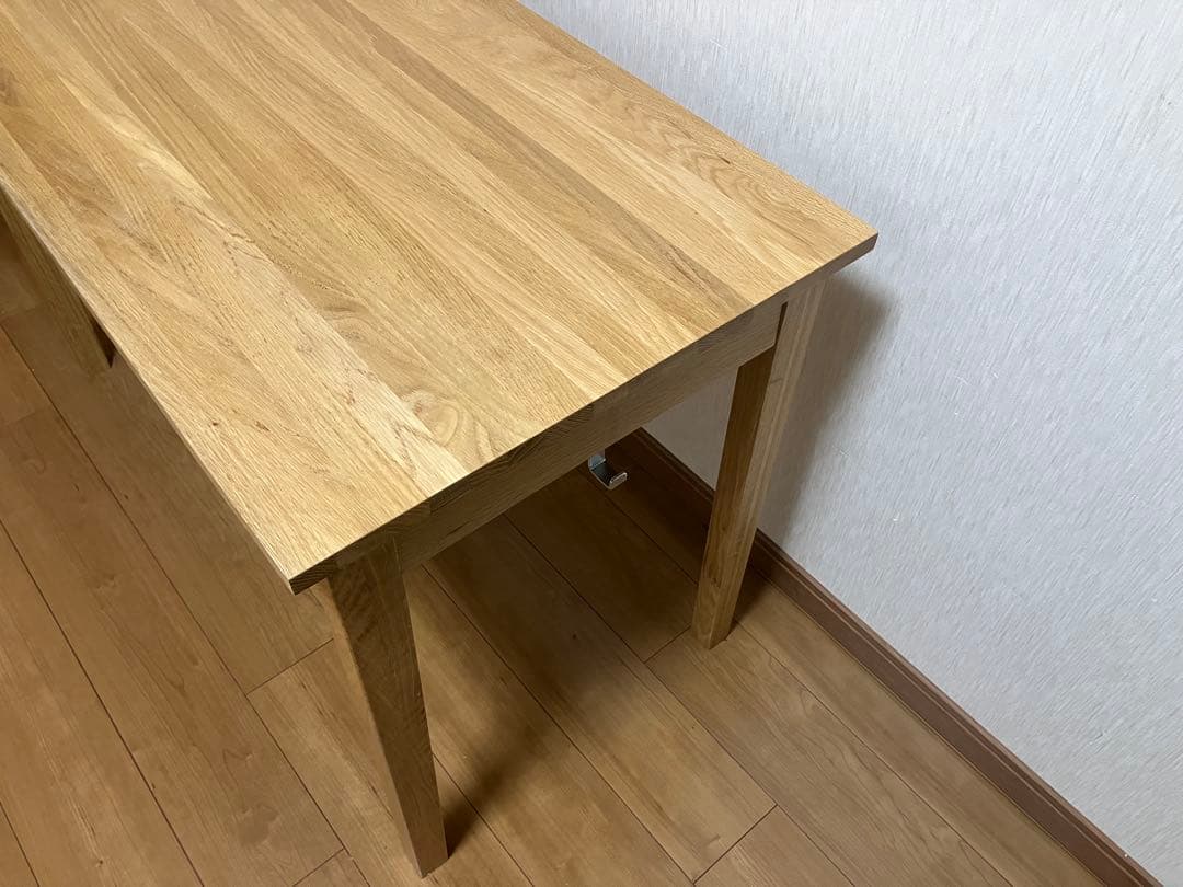 無印良品 無垢材デスク 引出付 オーク材 幅110 奥55 高70
