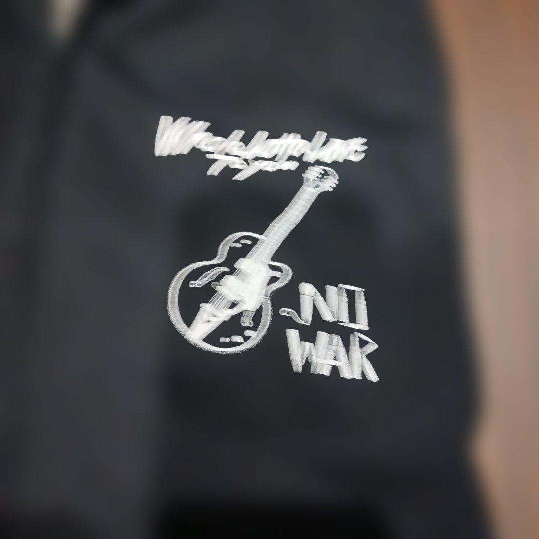 チバユウスケ　NO WAR ギターデザイン パーカー