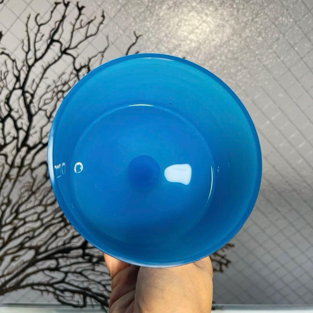 骨董　時代　練りガラス　テント型脚付　グラス型　飴屋瓶　ボンボン入れ　菓子器