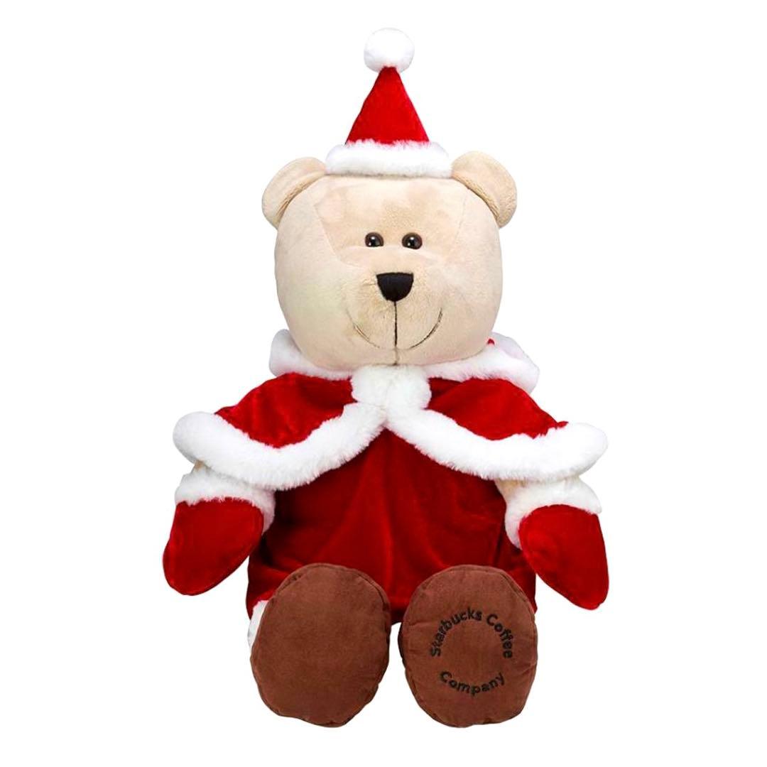 【美品タグ付き】Starbucks ベアリスタぬいぐるみ　サンタクロース　スタバ