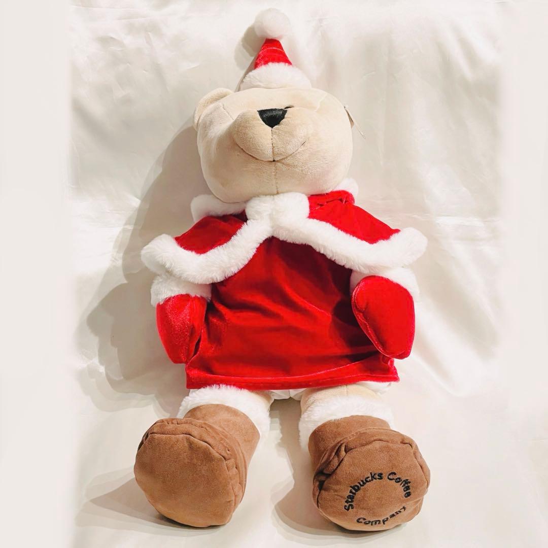 【美品タグ付き】Starbucks ベアリスタぬいぐるみ　サンタクロース　スタバ