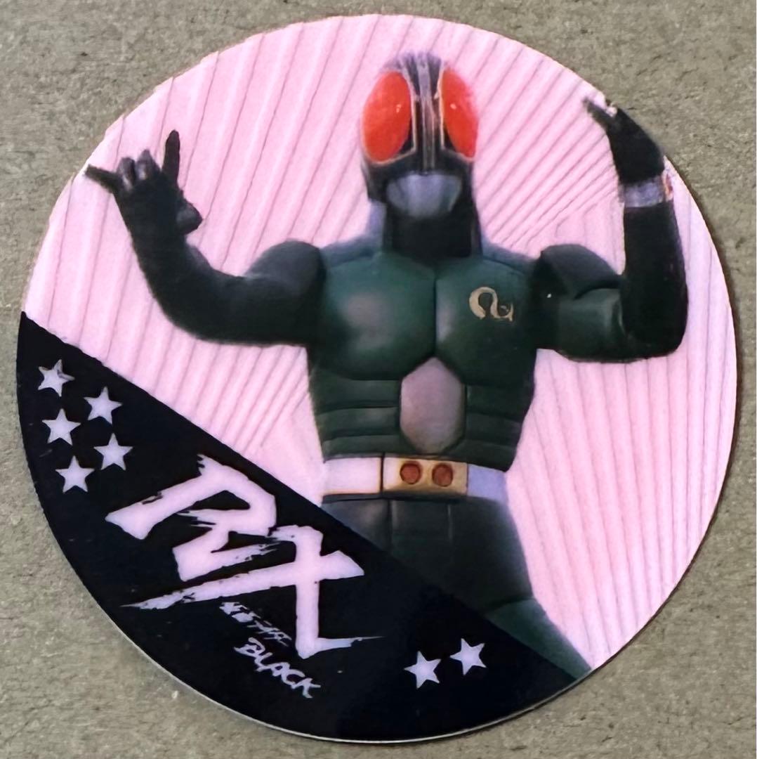 明治「仮面ライダーBLACK RX」蛍光シール・新品　ピンク　1988年発売