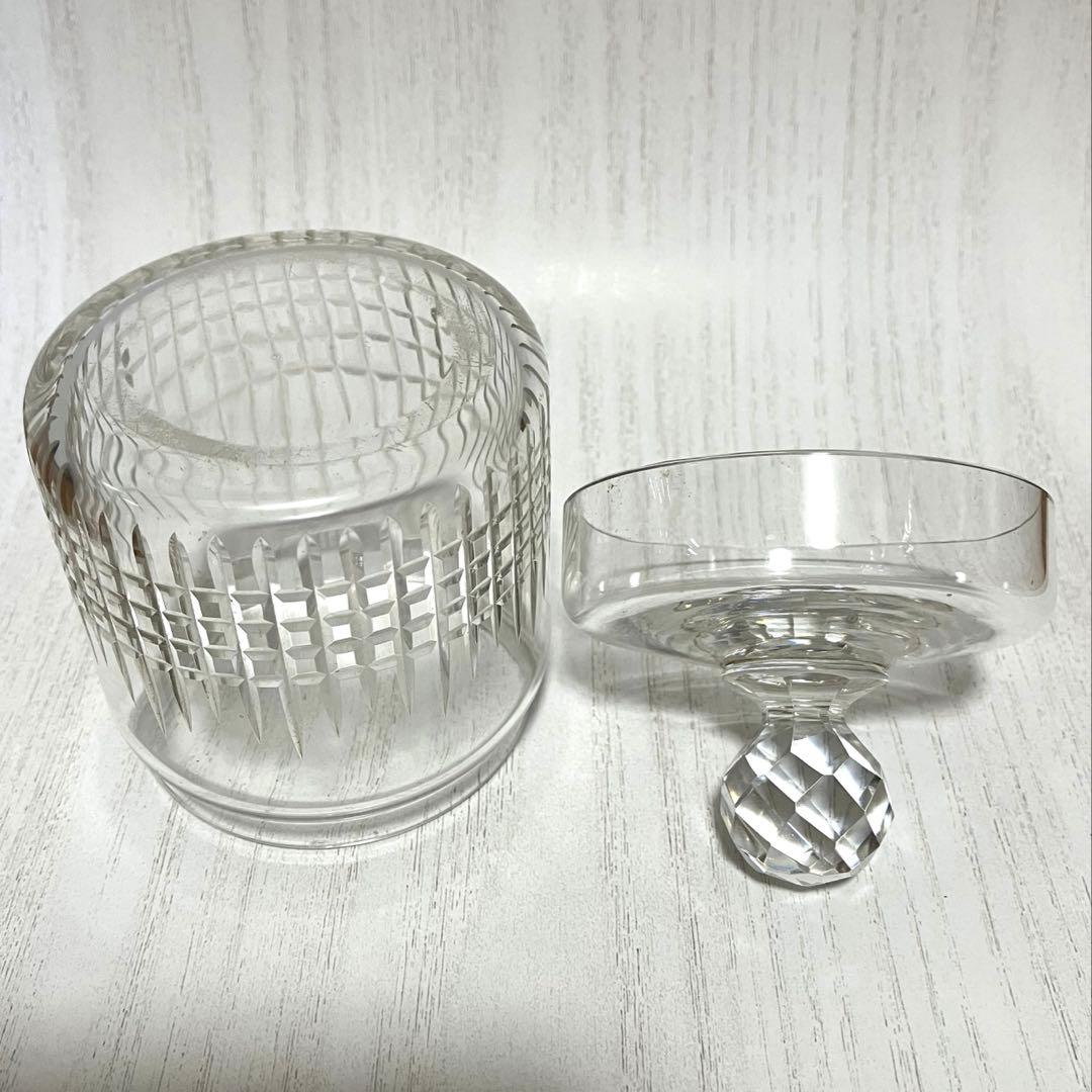 オールドバカラ クリスタル 蓋付きガラス容器 ナンシー