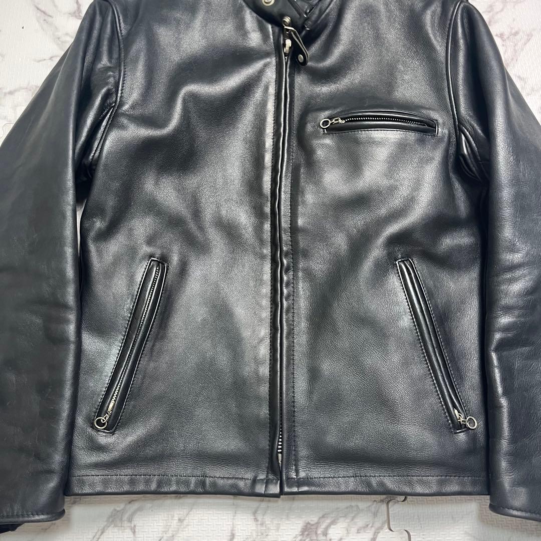 希少モデル✨【米国製】schott AT641 シングルライダース 38 黒