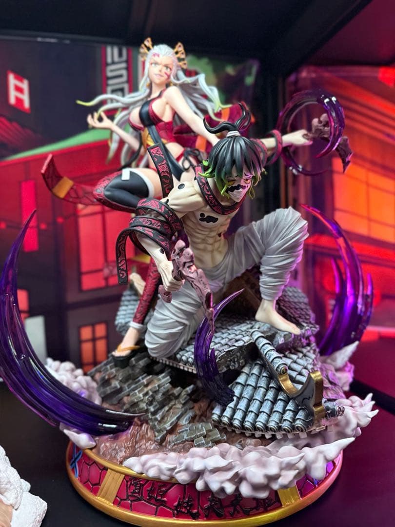 ☆妓夫太郎 & 堕姫 セット フィギュア ガレージキット スタチュー 鬼滅の刃