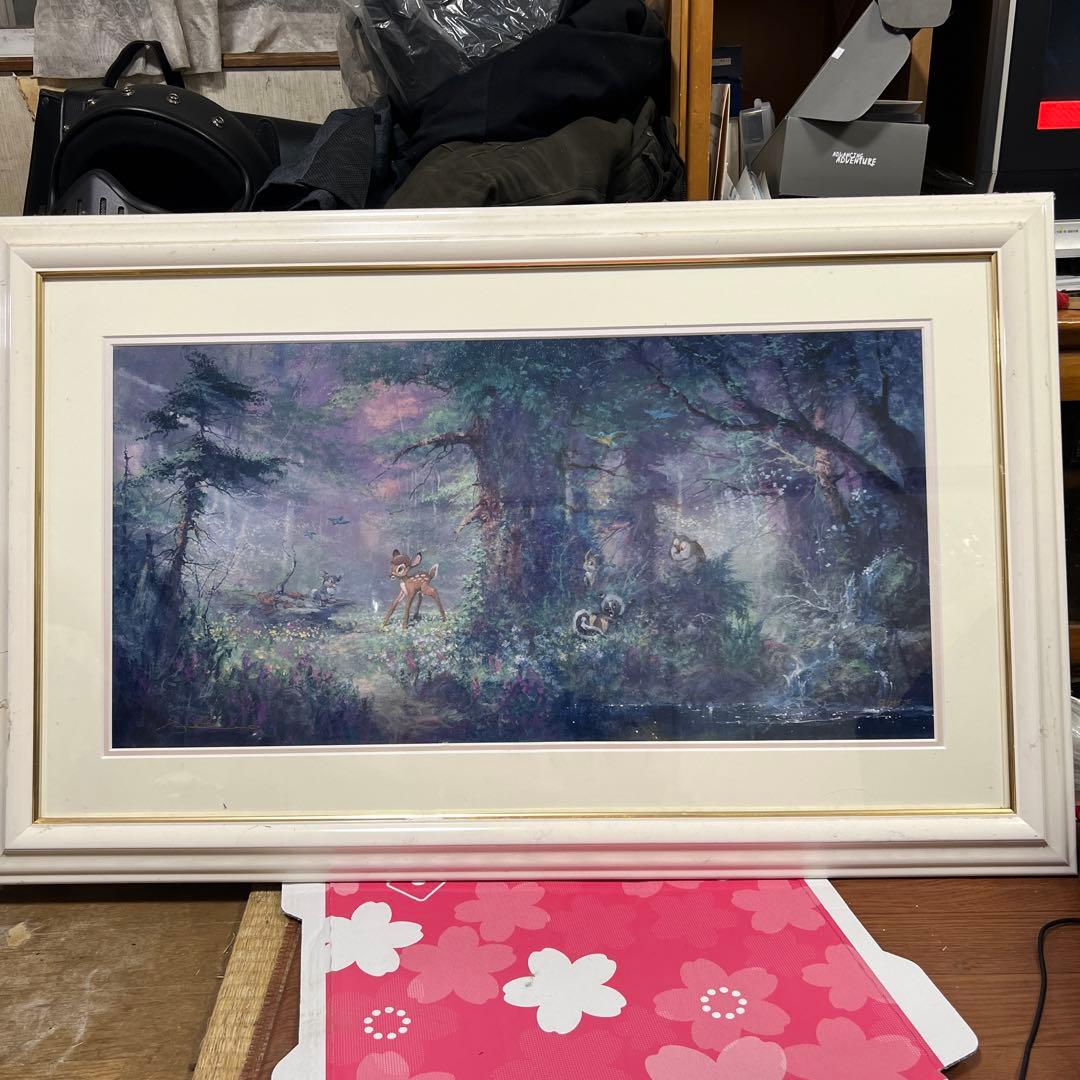 ディズニー　シルクスクリーン　バンビ　世界限定58/295 保証書有り。