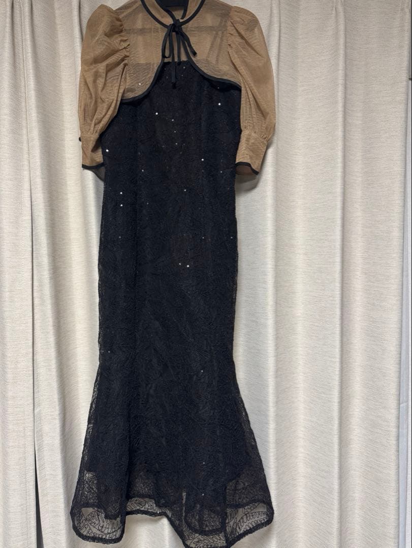 LEJA スパンコールボタニカルマーメイドボレロ2WAYワンピースドレス