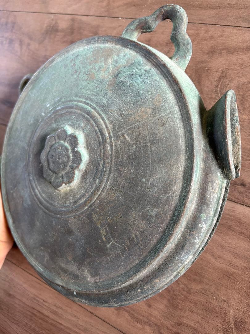 鰐口 古銅 重量3kg 仏具 仏教美術 古美術 骨董 鳴物 鐘 梵音具