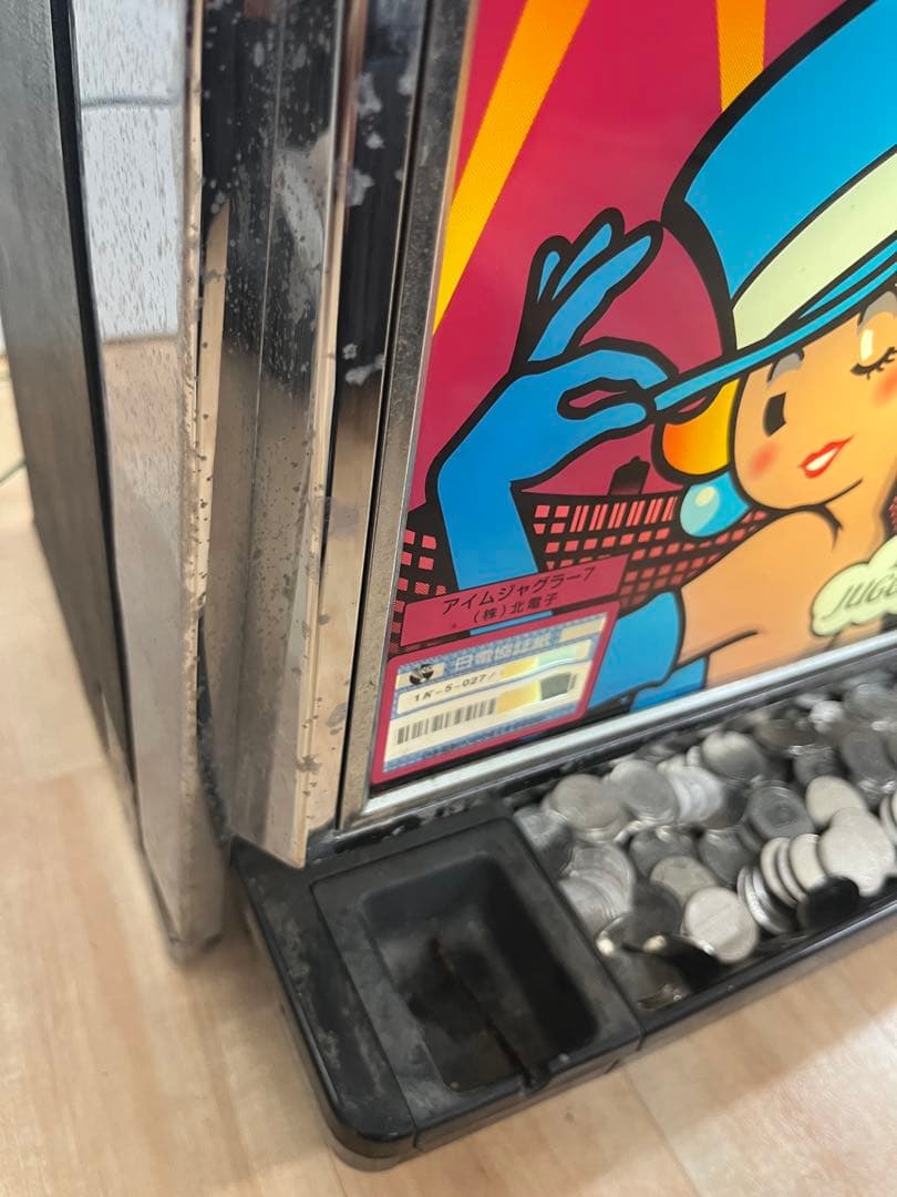 【実機】アイムジャグラー7 5号機　メダル付き　鍵付き　設定キー付き レア