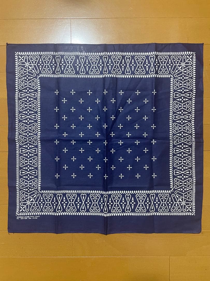 60S DEAD STOCK VINTAGE BANDANA アイアン クロス