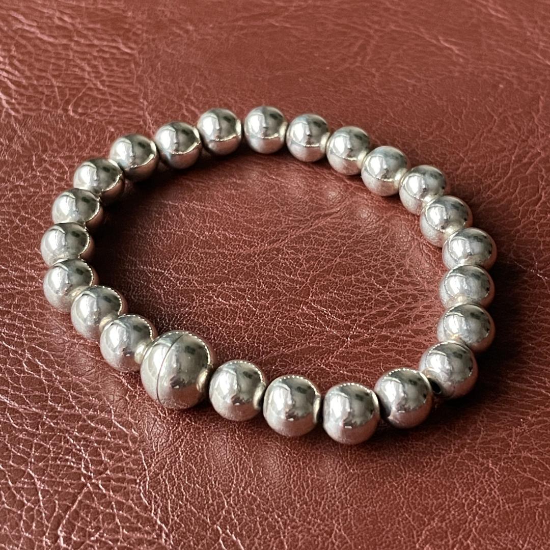 ブレスレット メンズ シルバー925 ヴィンテージ イタリア マグネット式 レア