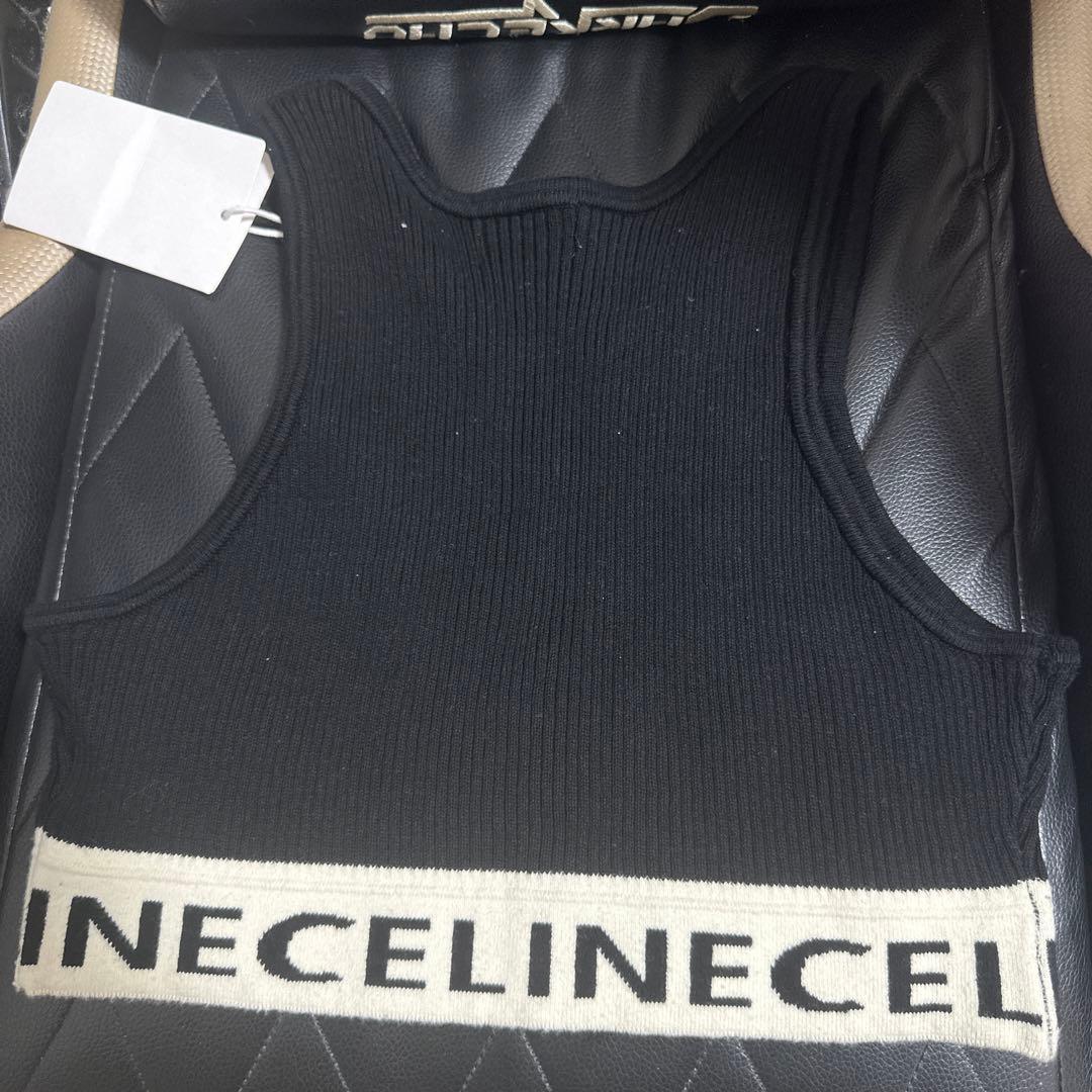 CELINE セリーヌ タンクトップ スポーツブラ アスレチックニット ブラック