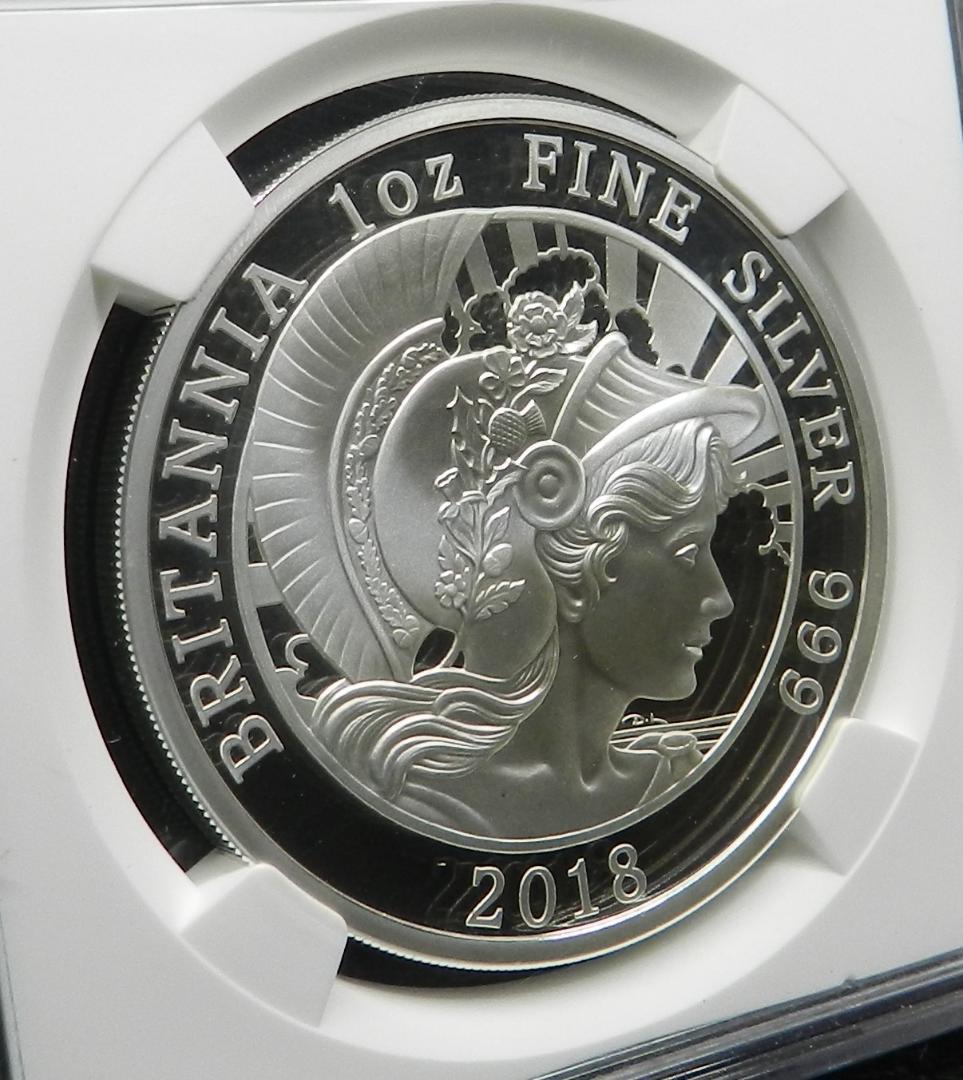 ★希少２００枚の初期発行分★ 2018 イギリス 銀貨 ブリタニア ２ポンド