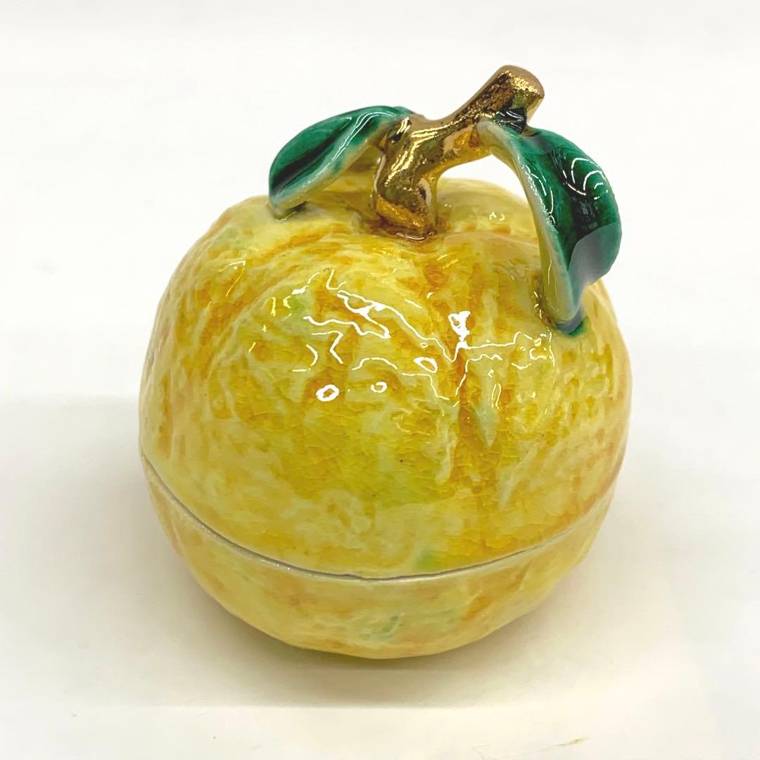 【香合　柚子】今岡三四郎　共箱