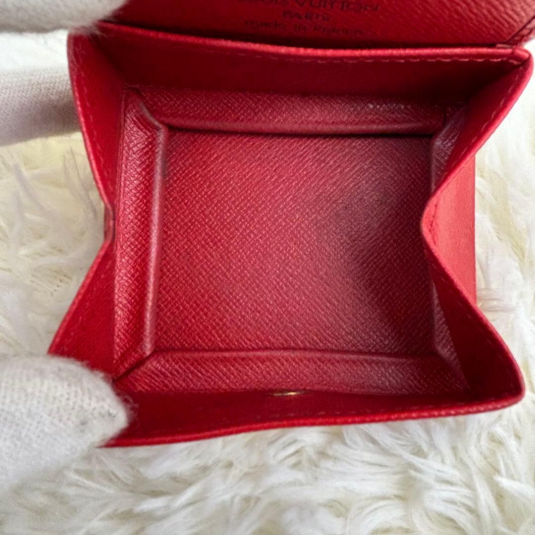 美品！ルイヴィトン ポルトモネボワット M63697 レッド ケース