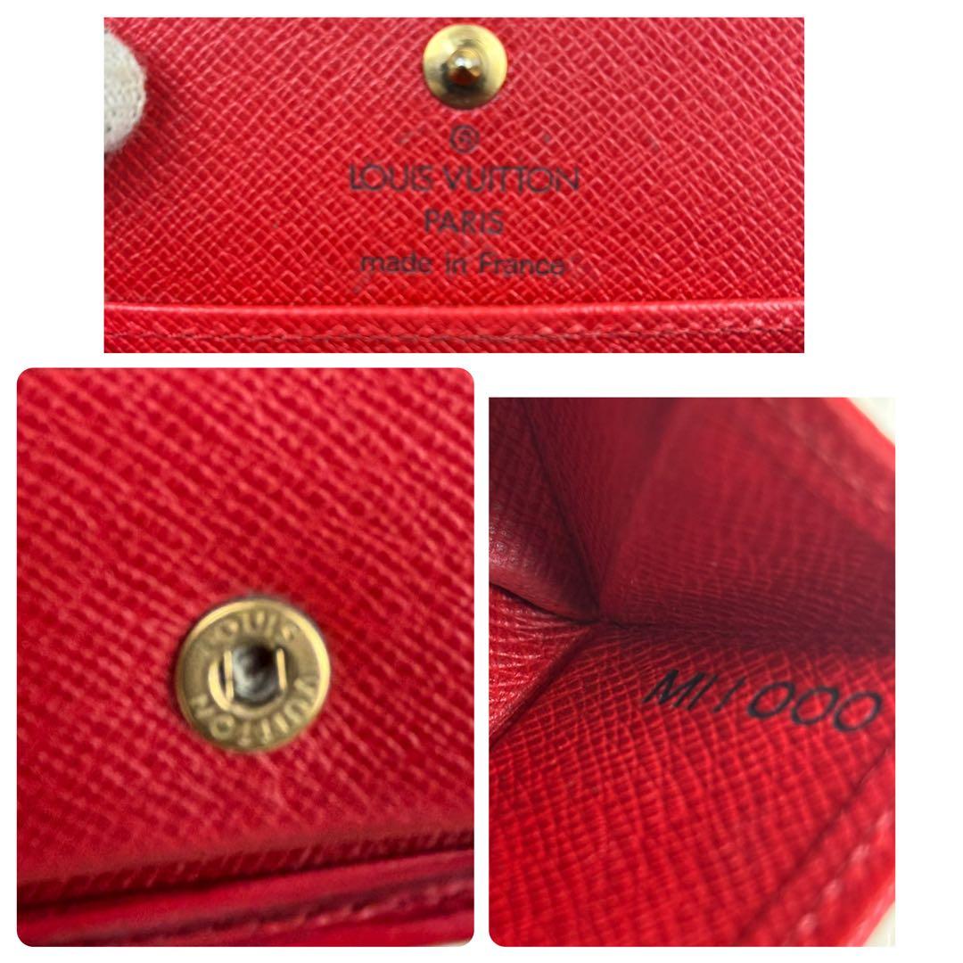 美品！ルイヴィトン ポルトモネボワット M63697 レッド ケース