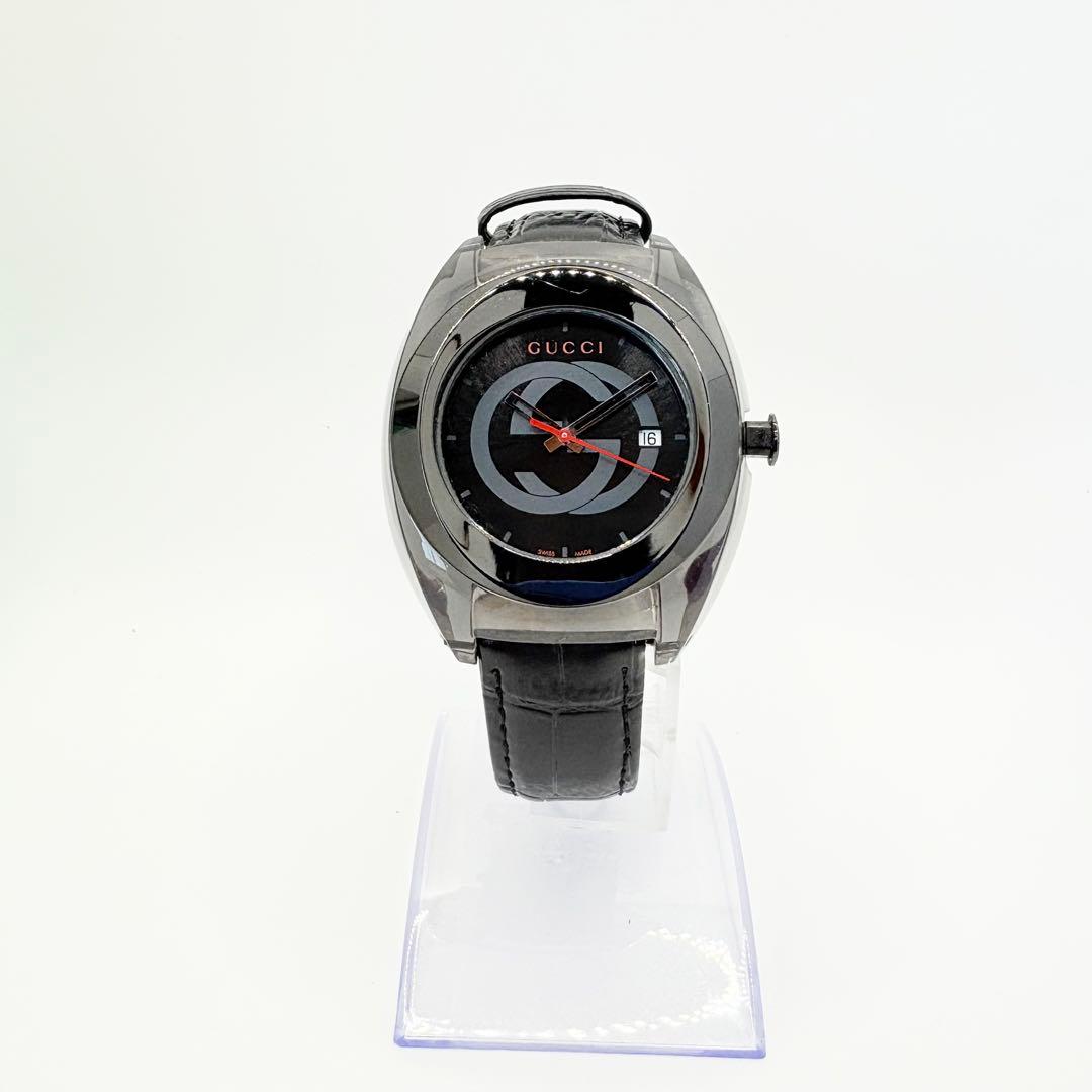 稼働 希少 GUCCI グッチ 腕時計 137.1 SYNC シンク ブラック