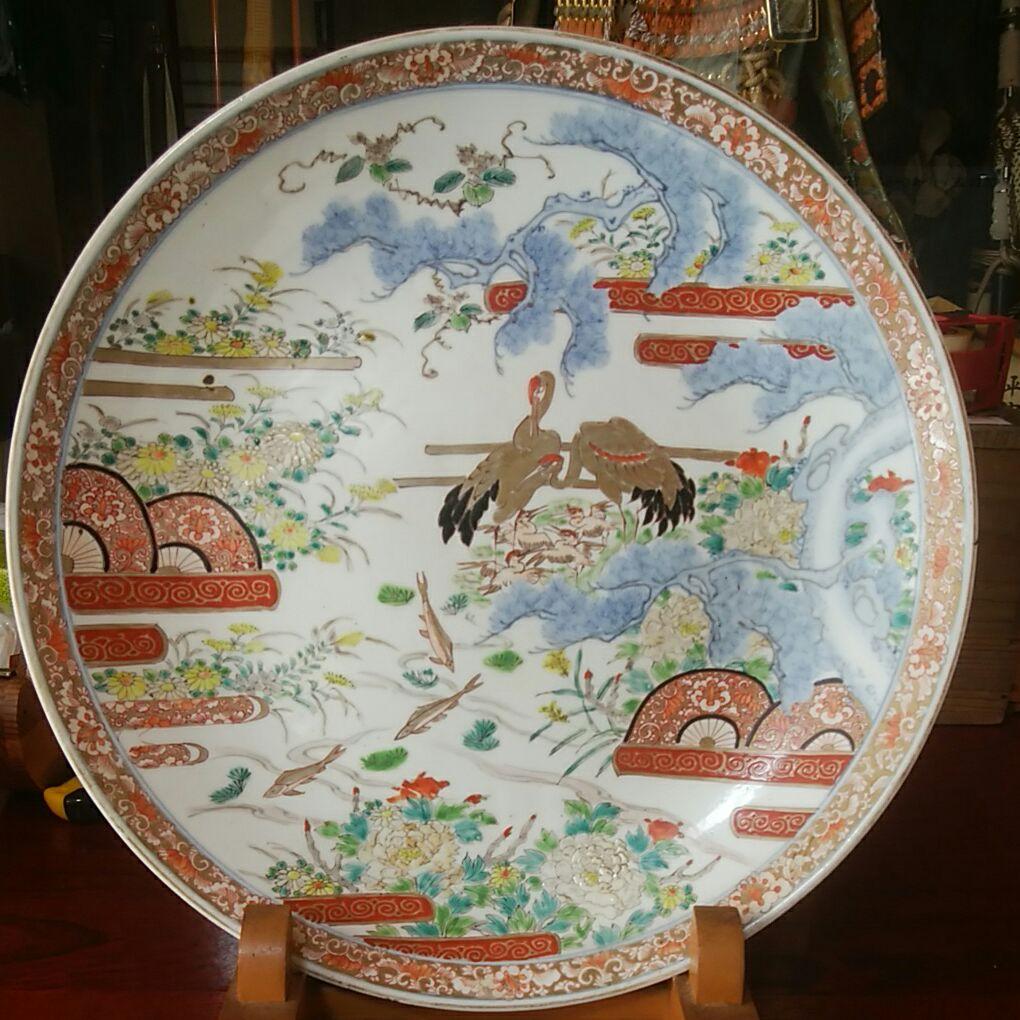 142  古伊万里焼　大皿　皇室御用達の辻家