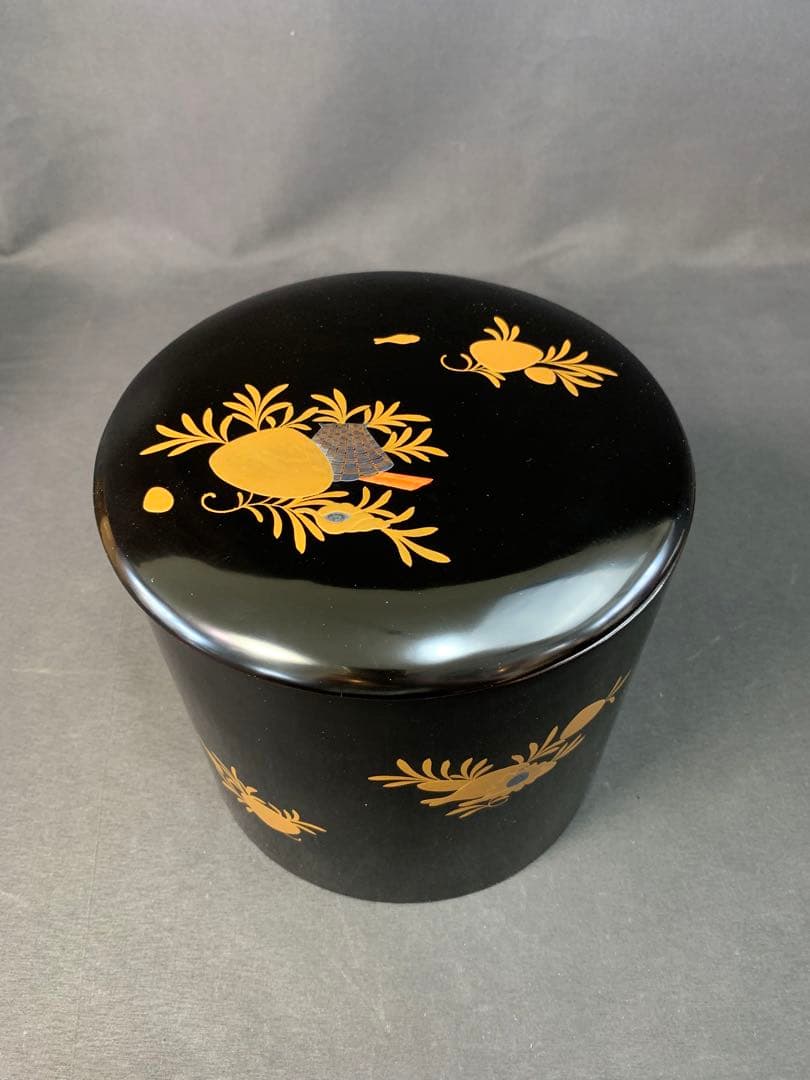 E313 送料無料　曲水指　漆器　蒔絵　茶道具　茶室　茶道　共箱