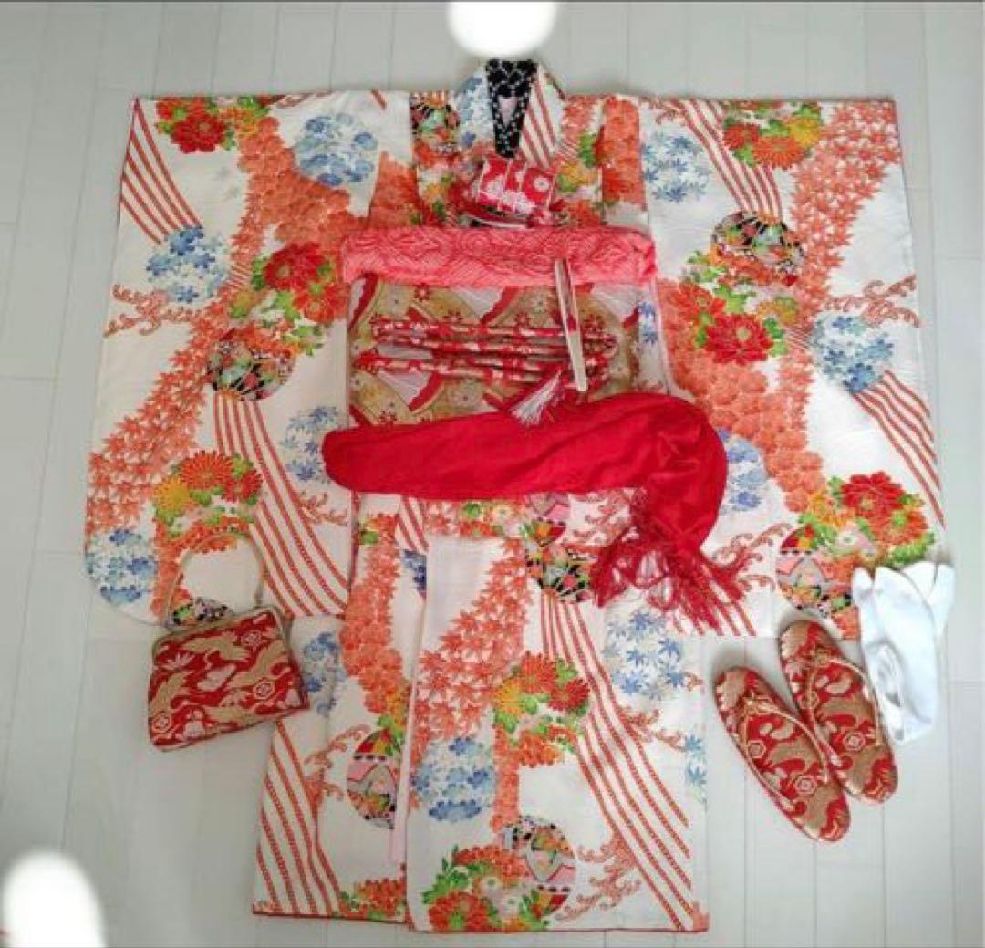 c*o様 七五三　7歳　女の子　お着物セット レトロ 可愛い 七五三詣り