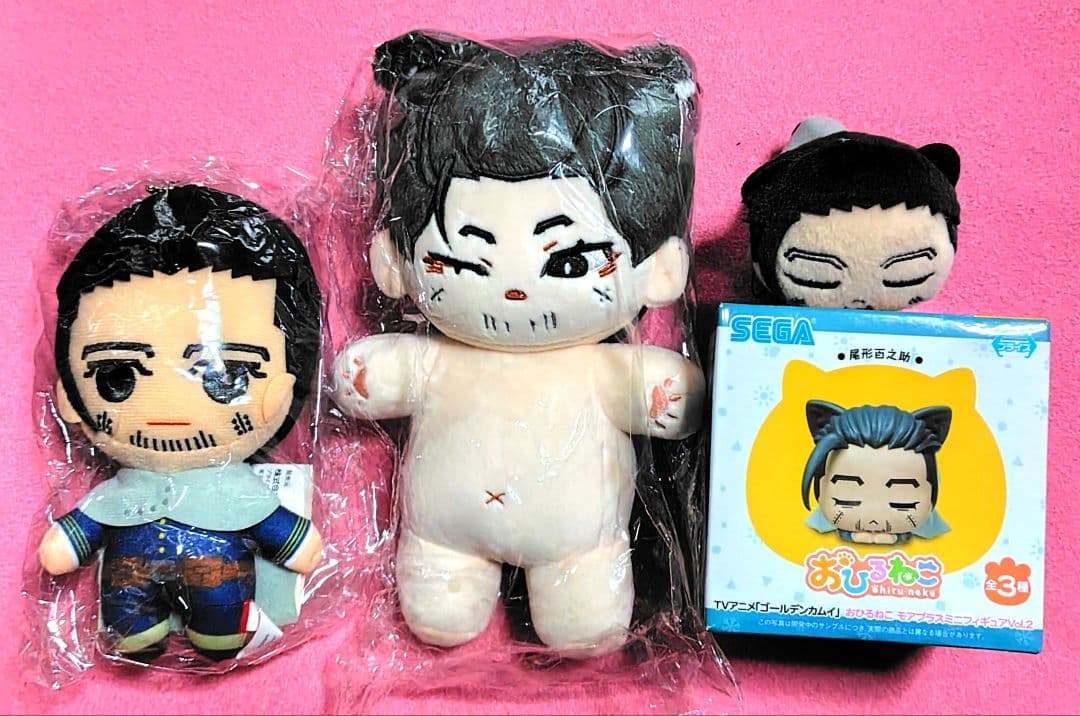 【8点セット】ゴールデンカムイ尾形百之助 韓国海外 寝そべりぬいぐるみ