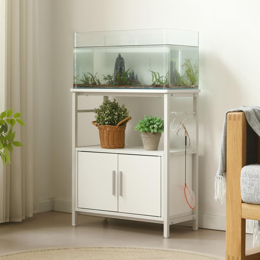 水槽台 水槽スタンド 耐荷重120kg 幅60cm 三段 フック付き 両開扉 白