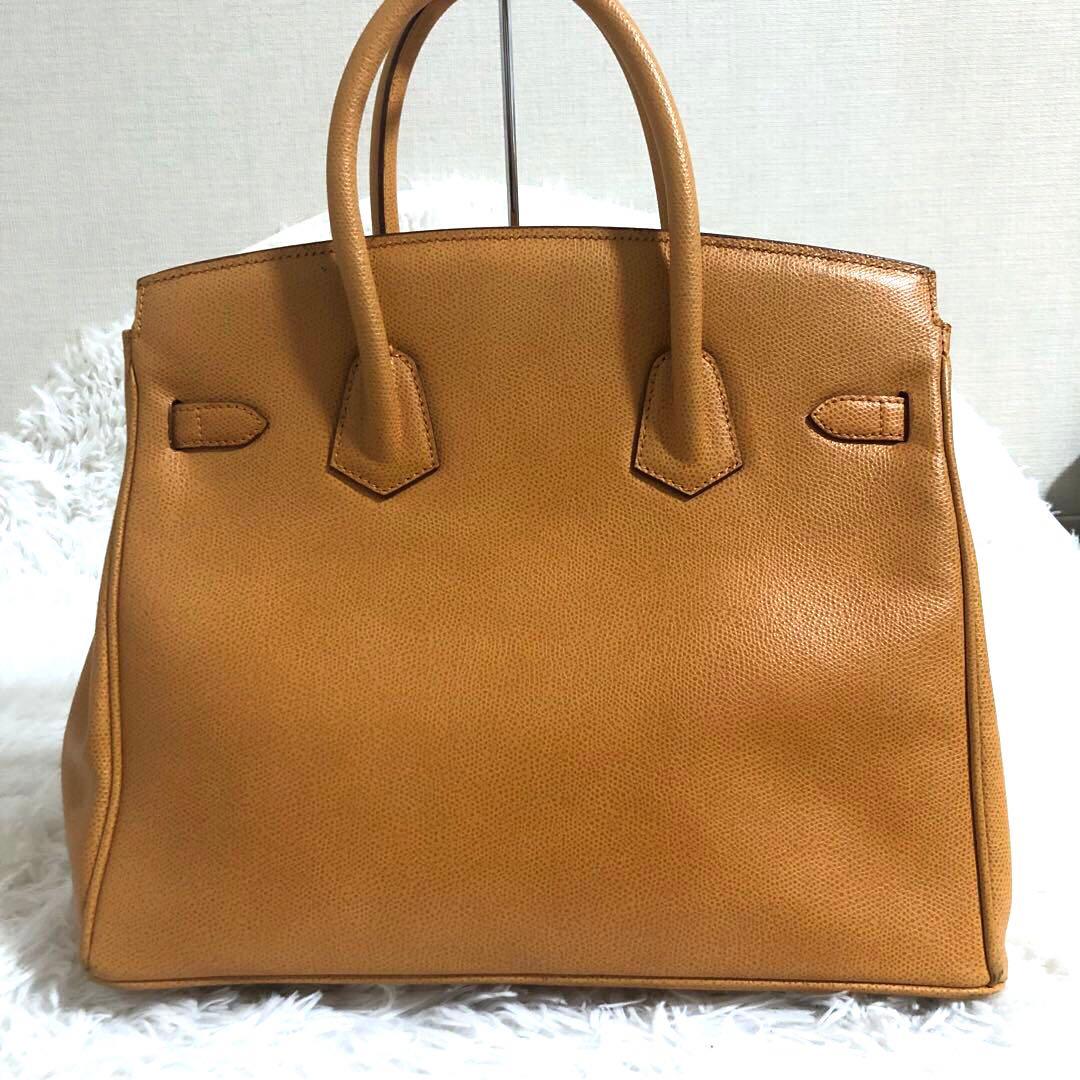 n*7様 イタリア製　ハンドバッグ　レザーバッグ　本革　キャメル　金金具　人気デ