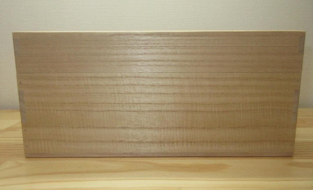 送料込【逢絢亭・新品】茶道具 三ツ入茶通箱 表流好 木地 木製 紙箱入り