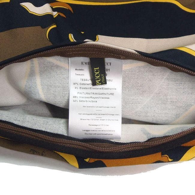 新品 エミリオ プッチ コットン クッションカバー ブラック No.2