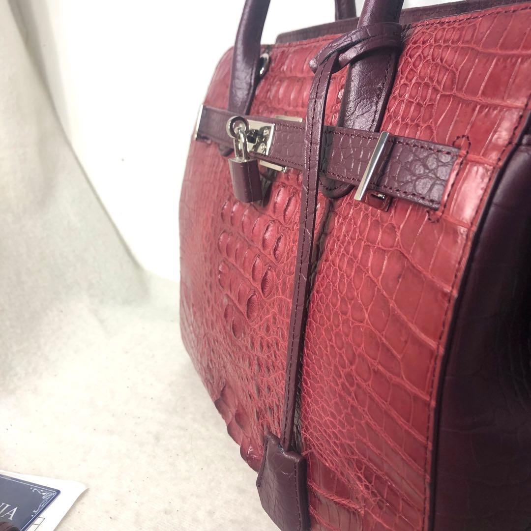 美品　RODANIA クロコダイル　2way ショルダーバッグ　ギャランティ