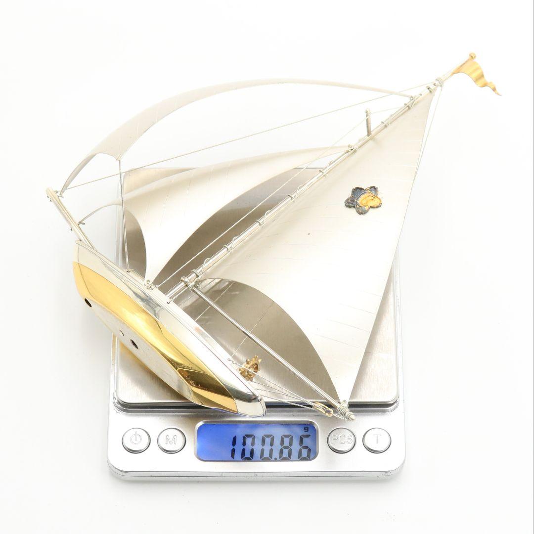 銀製刻印 銀製 シルバー 帆船 ヨット 約100g　V367　GK1