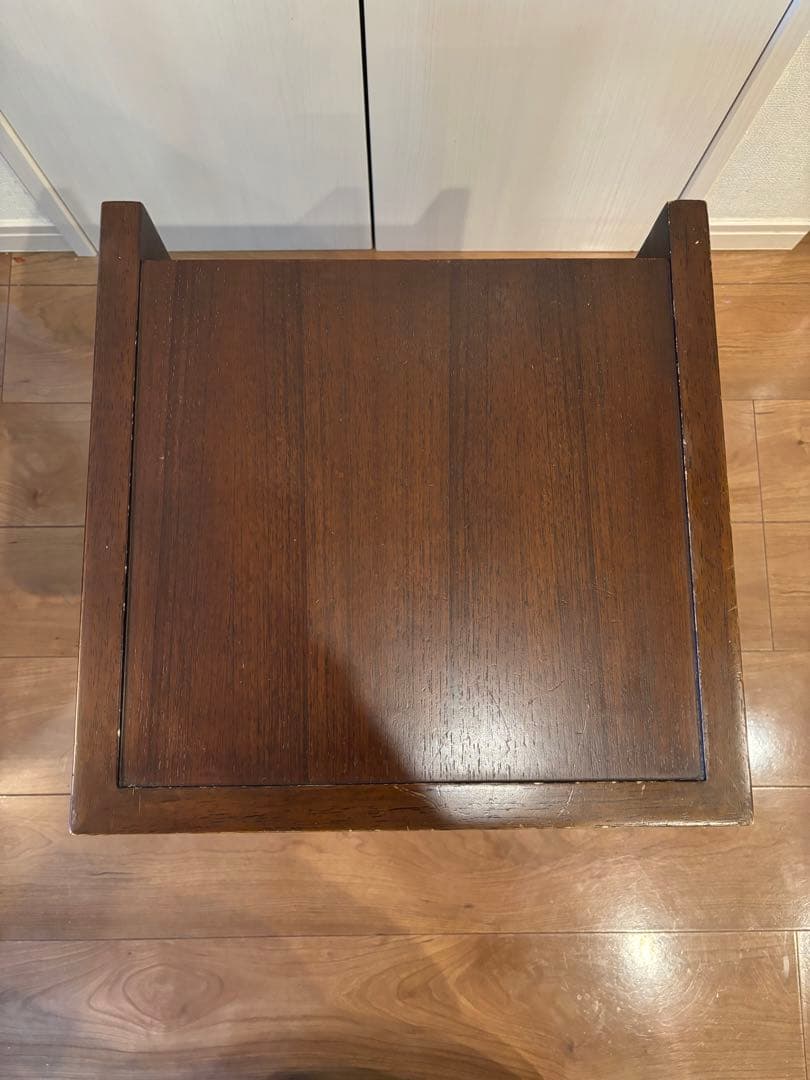 a.flat ダークブラウン 木製 サイドテーブル