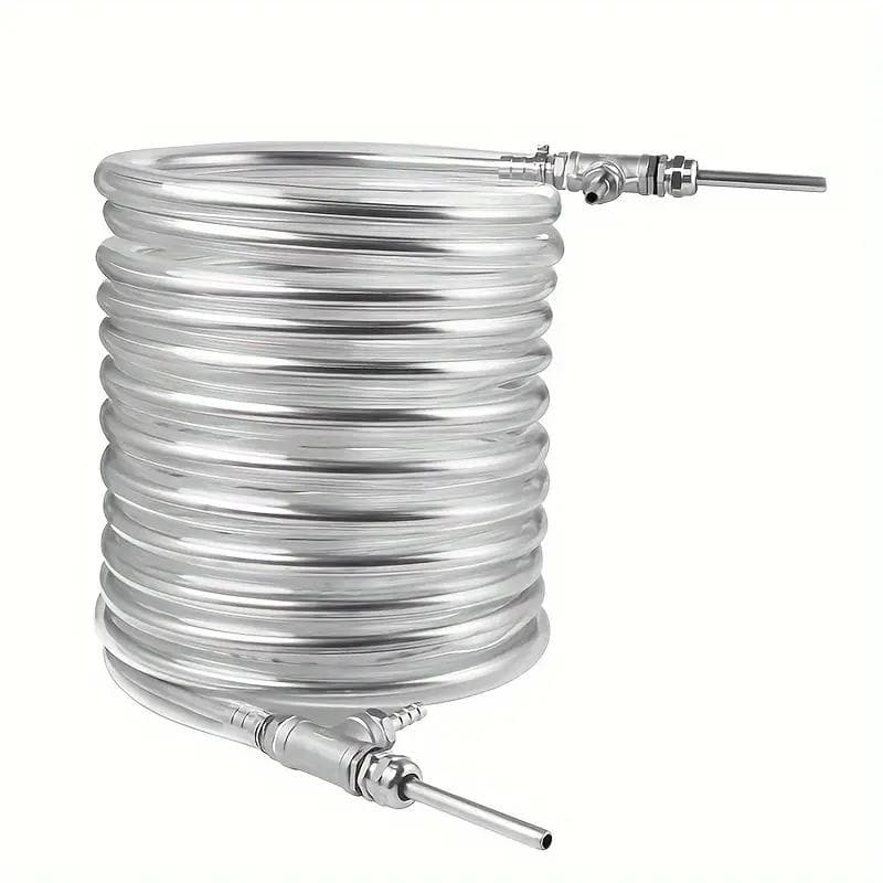 ワイン蒸留 二重管熱交換器 カウンターフロー冷却器 ステンレス　ビールの醸造にも