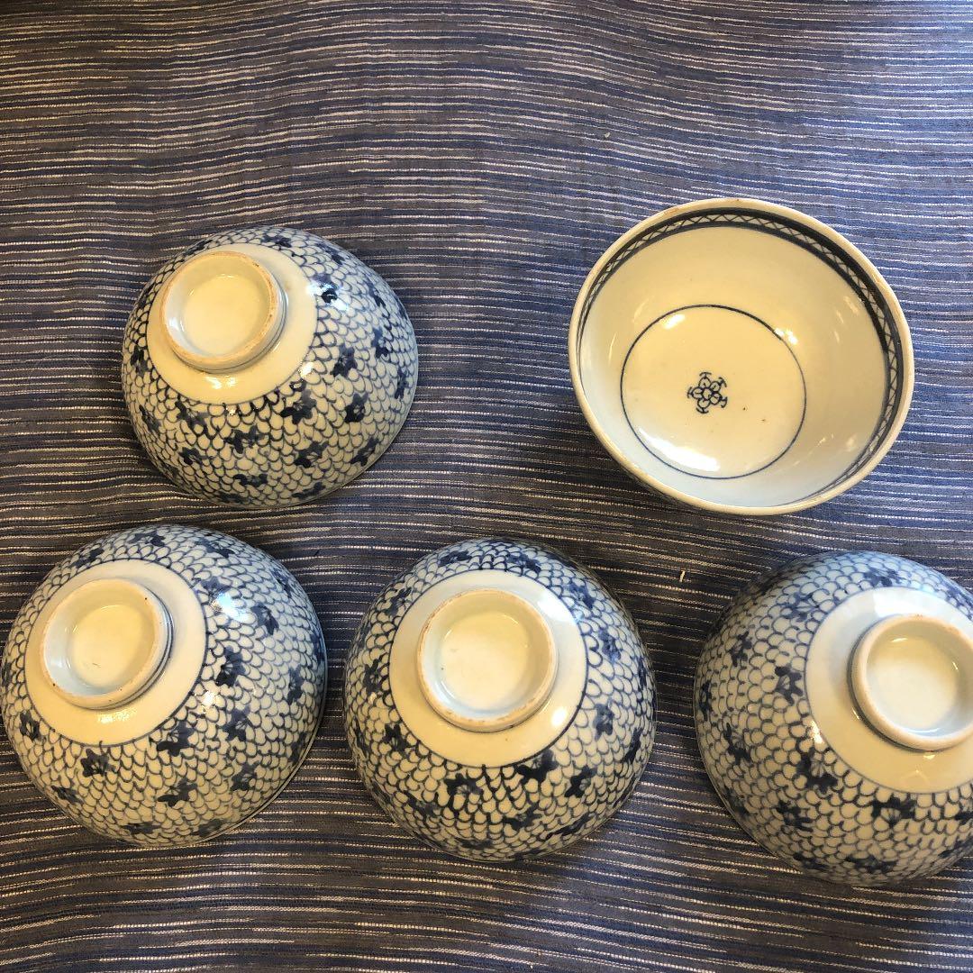 江戸後期茶碗蓋セットアンティーク骨董品