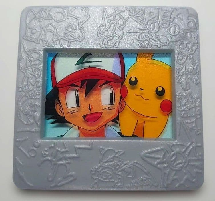 Meiji ポケモン ピクチャーフレーム　ピカチュウ サトシ